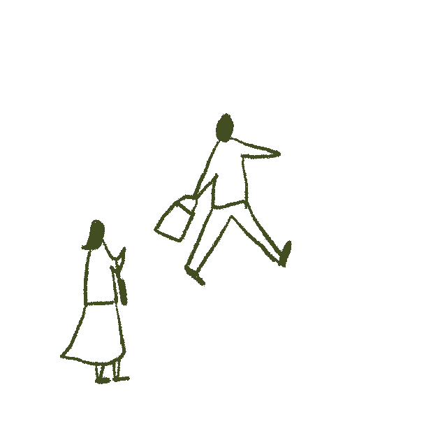 イベントに来た人たちのイラスト