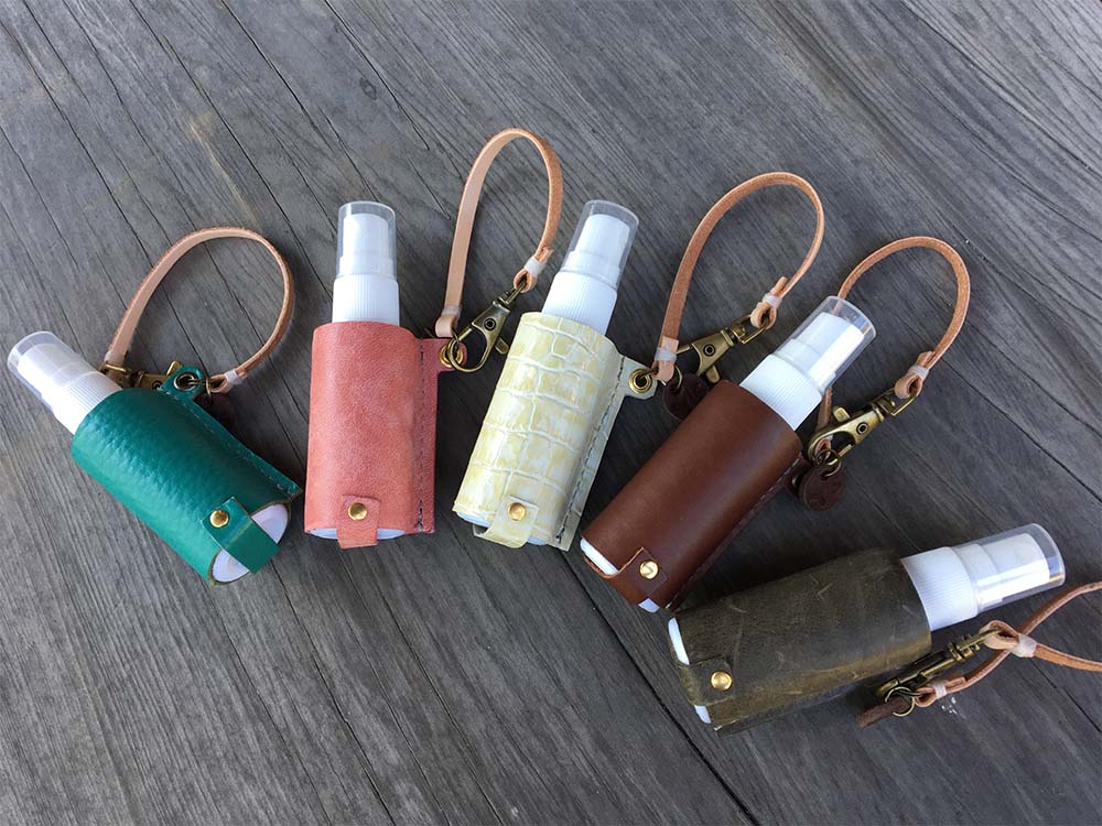 本革のスプレーホルダー5色